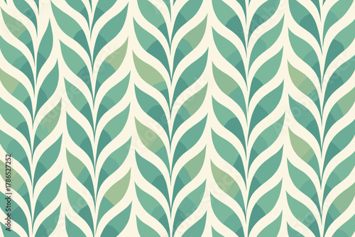 Pattern illustration leaves rhythmic aligned vector leafcurve abstract gradient blending gentle curved