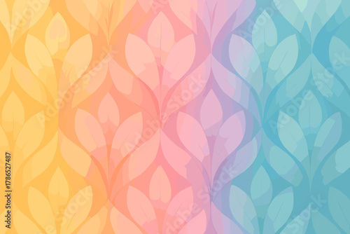 Botanical soft color stripes overlapping background seamless harmony as petalstripe vector luminous