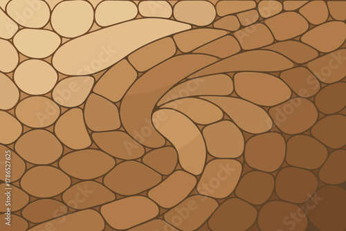 Texture hues outlines elegant pattern vector illustration stone oval tonal gradient