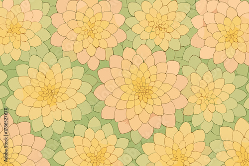 Forming repetition illustration vector geometry seamless organic concentric gradients floral flower