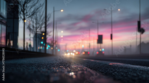 City street at dawn — paste...