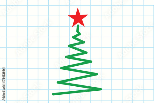 Christmas tree on graph paper