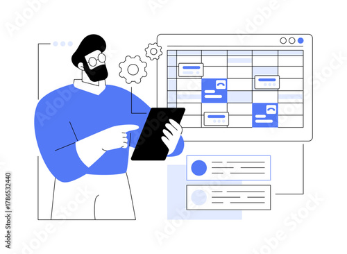 Schedule a meeting isolated cartoon vector illustrations.