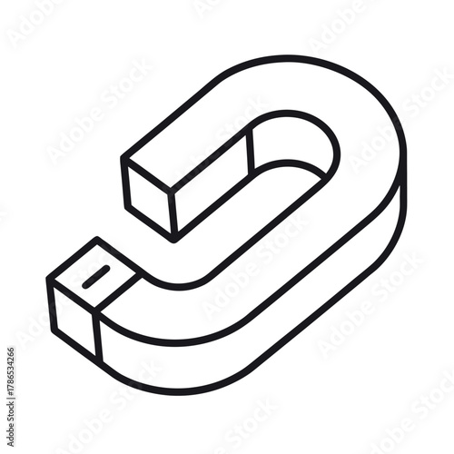 Magnet Outline Vector Design
