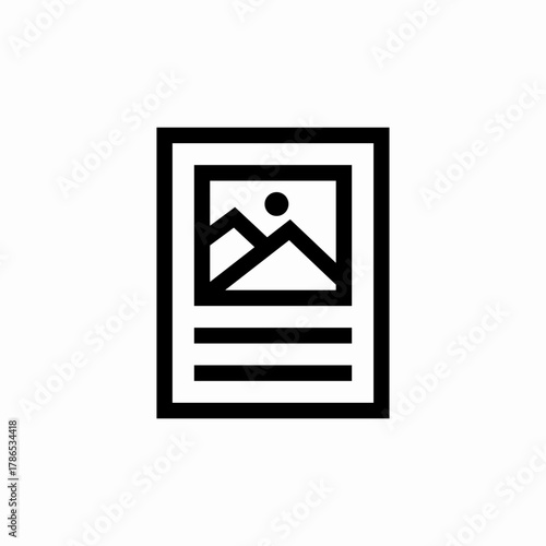 article image text icon sign vector