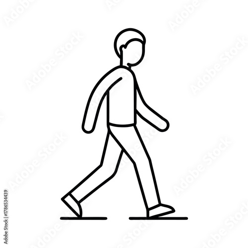 Walker Outline Vector Design