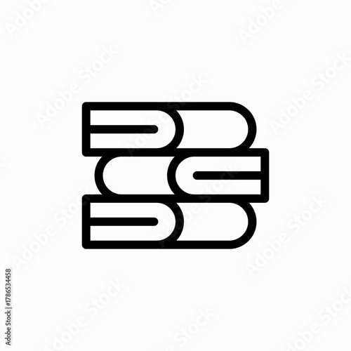 books stack icon sign vector