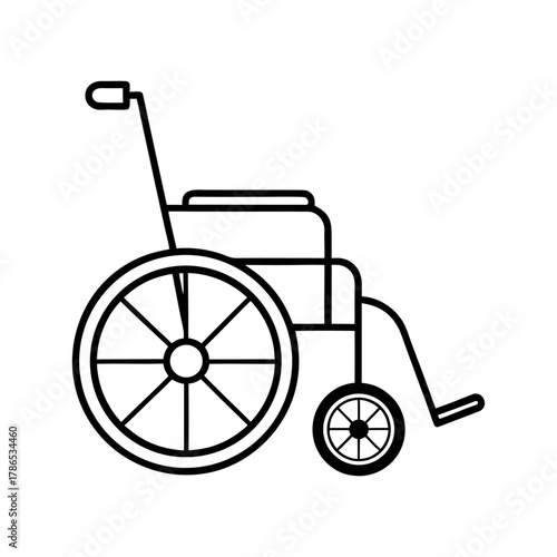 Wheelchair Outline Vector Design