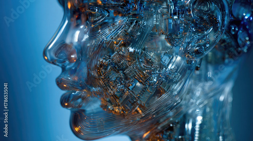 AI robot sculpting human bu...