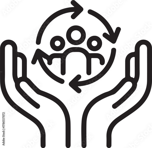 Customer Retention Icon Set In Black And White Filled Style Collection
