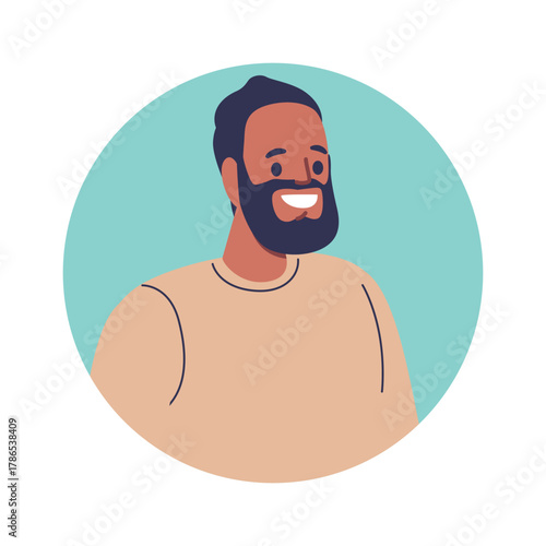 Friendly smiling man sharing acceptance