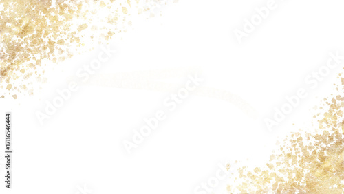 luxurious golden foil stain sparkle  on  transparent background,