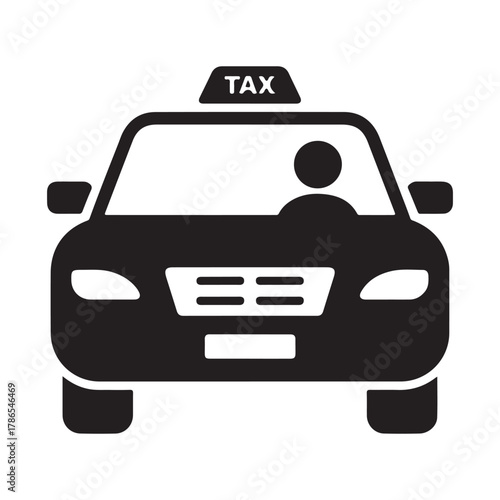 Taxi Driver Front View Vector Icon