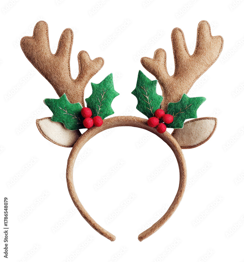 Fototapeta premium PNG Festive reindeer antler headband
