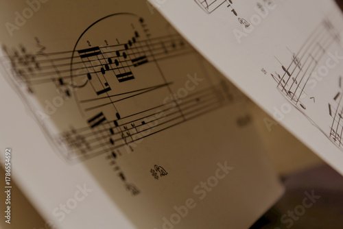 close up of musical notes