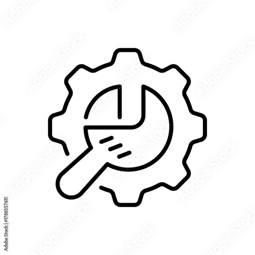 Settings vector icon. editable line icon for tools and configuration