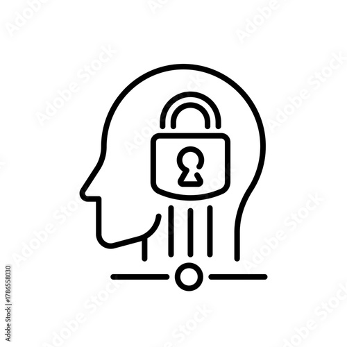 Privacy vector icon. editable line icon for security, protection, and safety concepts