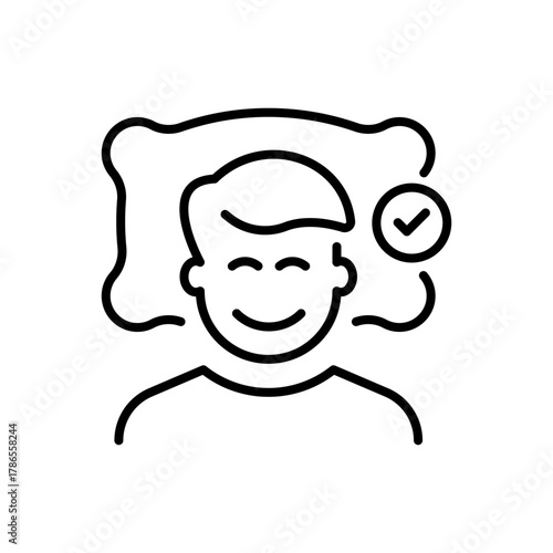 Sleep vector icon. editable line icon for rest, bedtime, dream concepts