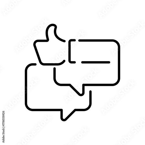 Speech bubble vector icon. editable line icon for communication, chat, and talk