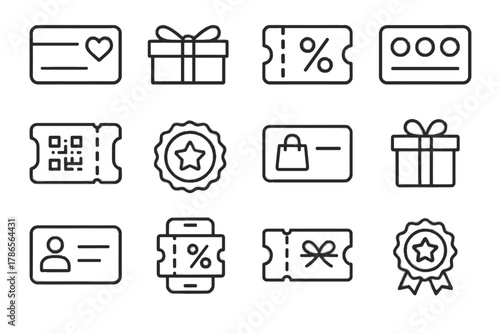 Code digital icons vector coupon voucher reward item sale icon discount gift