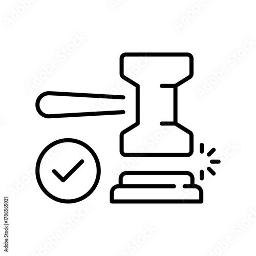 Legal vector icon. editable line icon for justice, law, courtroom, outline symbols