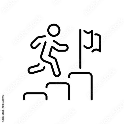 Sports vector icon. editable line icon for athletics, outline fitness symbol