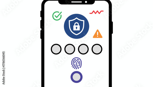 A closeup of a smartphone displaying a parental control password entry prompt emphasizing security features.