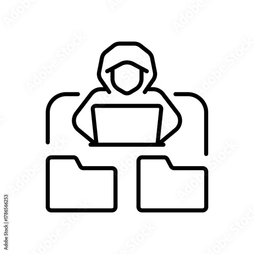 Medical worker vector icon. editable line design with health, hospital, doctor symbols