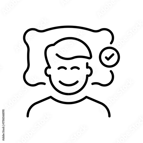 Sleep vector icon. editable line icon for rest, snooze, and relaxation