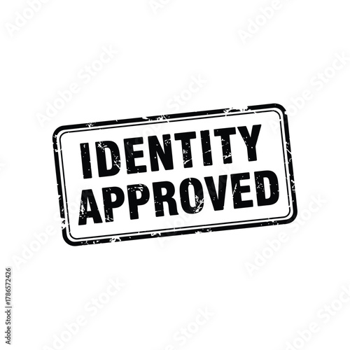 Identity approved rubber stamp grunge effect