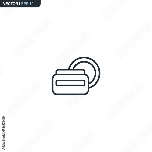 Cosmetic cream, linear style sign for mobile concept and web design