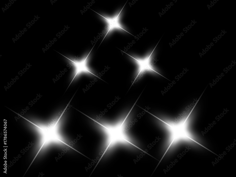 Obraz premium Collection of Golden star burst abstract background with festive light and snowflake pattern transference background