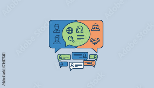 An online discussion forum where students from diverse backgrounds exchange ideas and collaborate on global issues.