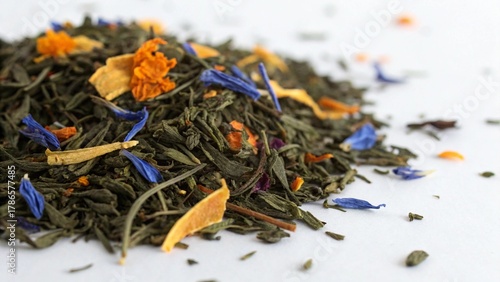 Green Tea Blend with Vibrant Floral and Fruity Ingredients