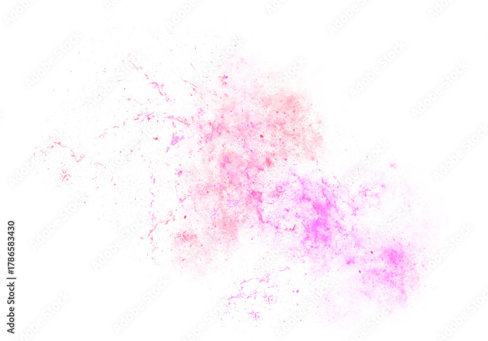 Obraz premium Abstract Colorful Powder Explosion. Nebula Galasy on Transparent Background