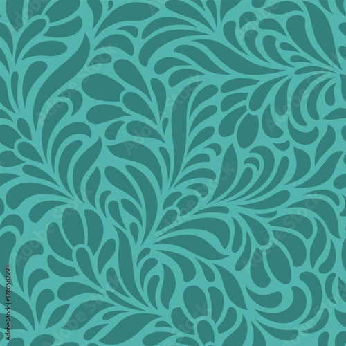 seamless abstract  blue background. Vector floral pattern