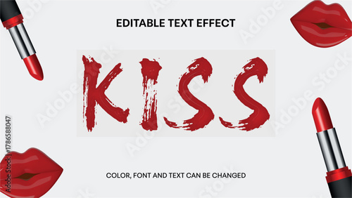 lipstick editable text effect. 