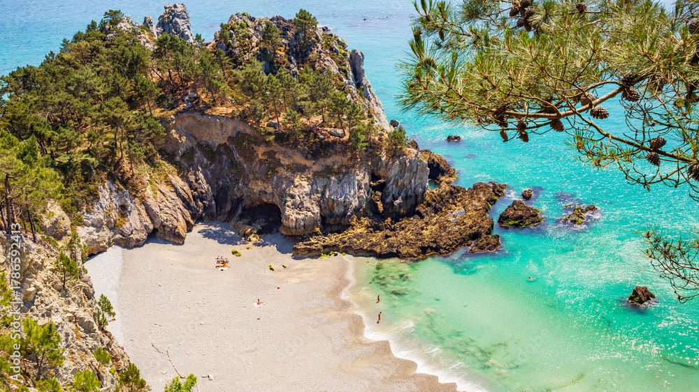 Obraz premium Virgin islands creek in Brittany - France