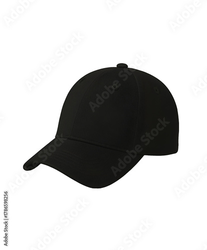 Simple Black Hat Mockup Side View