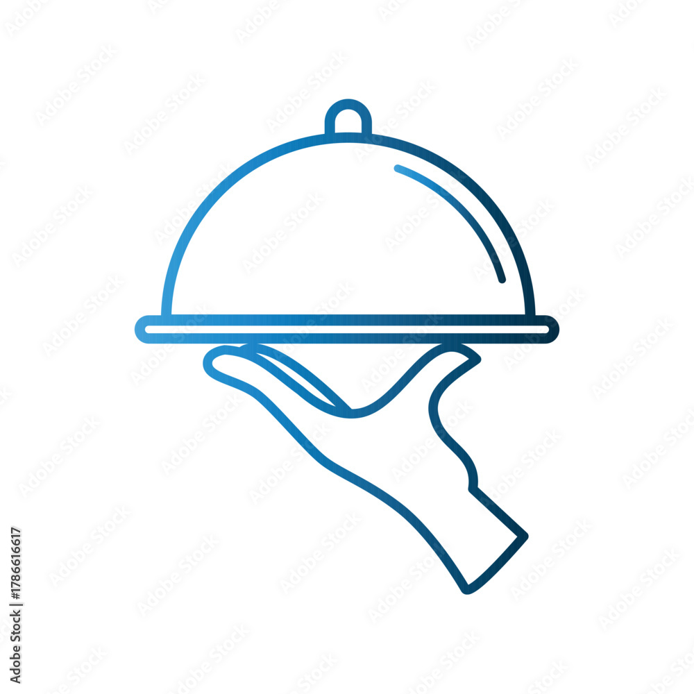 Fototapeta premium Hand tray icon design template
