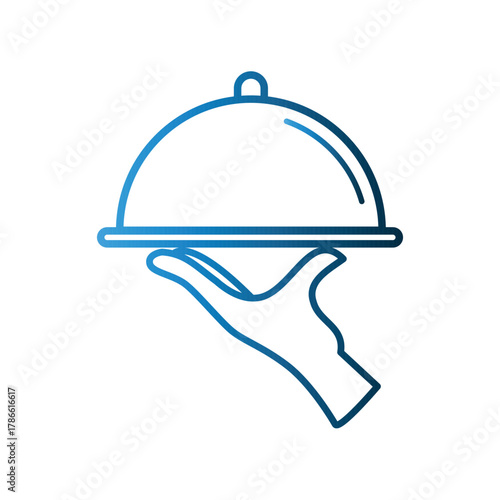 Hand tray icon design template