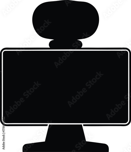 Silhouette of a vintage perfume bottle isolated on white background