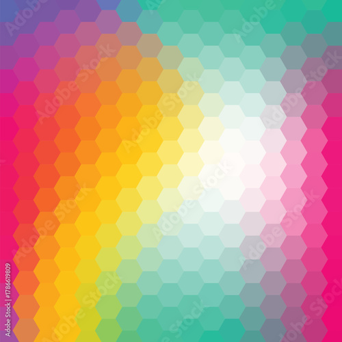 color geometric design. hexagon background. mosaic design. eps 10