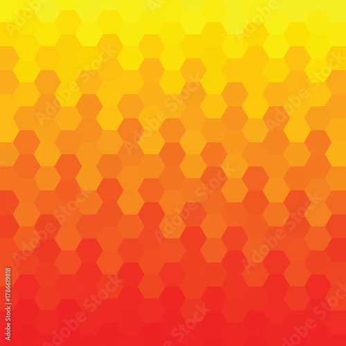 orange and yellow abstract vector background. hexagonal illustration. geometric design. polygonal style. eps 10