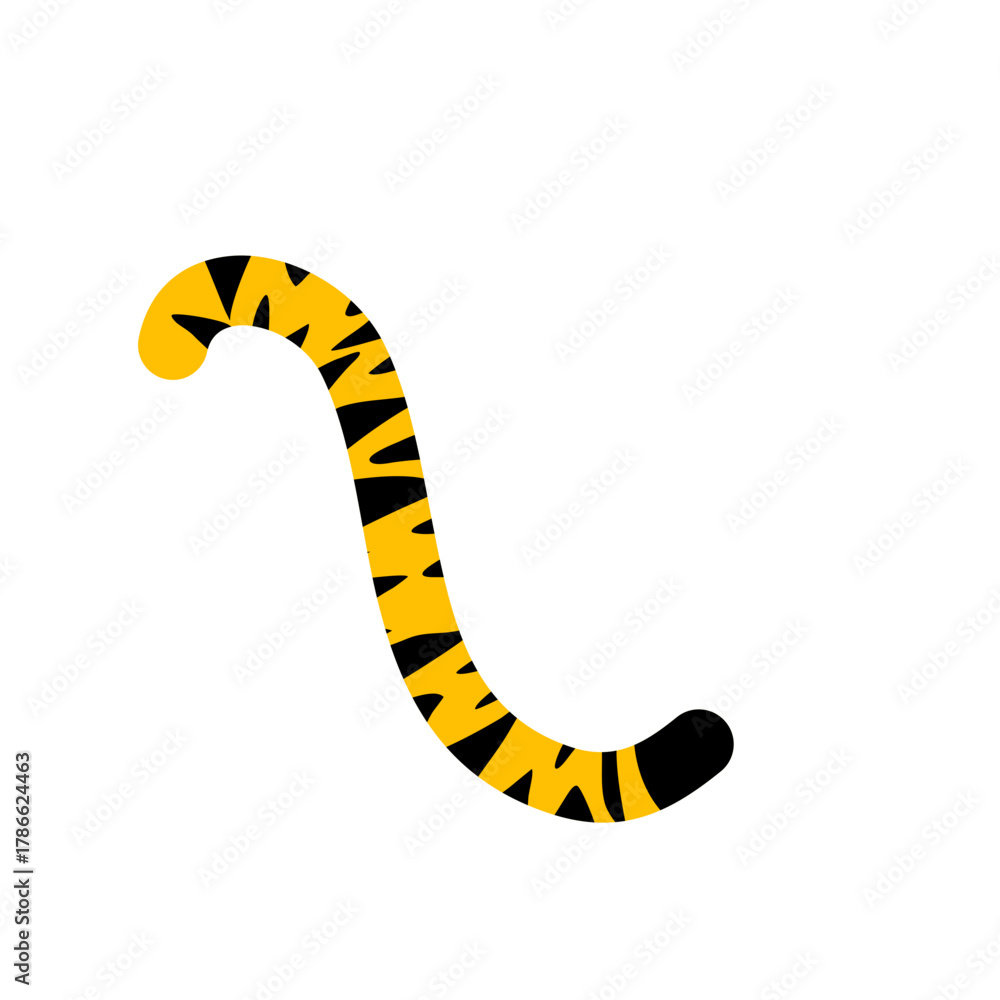 Fototapeta premium Yellow tiger tail vector