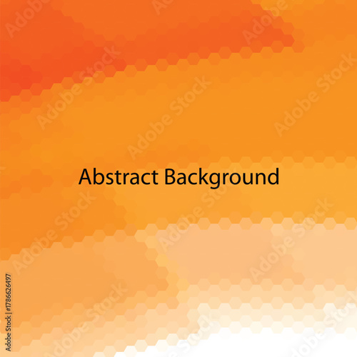 orange abstract hexagonal background. geometric design. eps 10