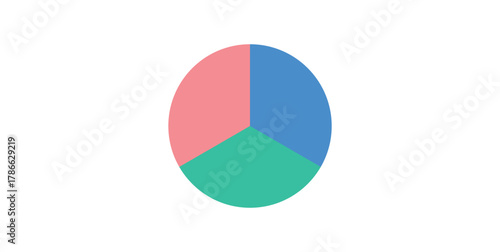 Circle Divided into Three Equal Segments.