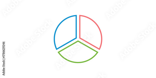 Circle Divided into Three Equal Segments.