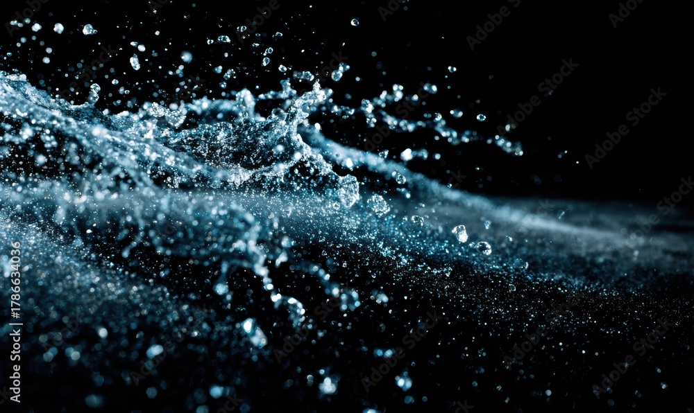 Obraz premium A splash of water in the air with a dark background