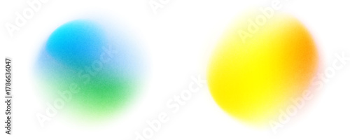 Set color circle gradient noise gradation. Abstract colorful watercolor blur mesh on isolated transparent background